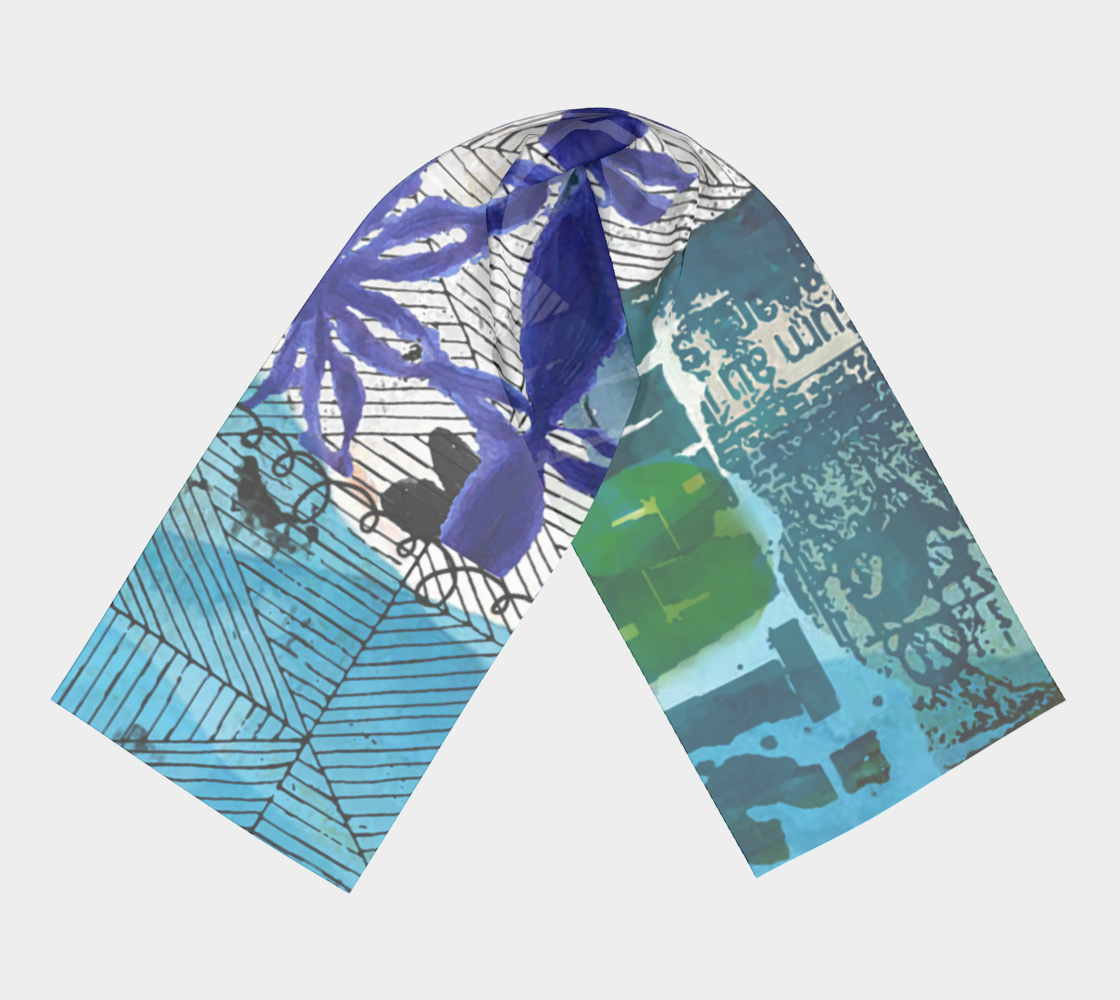 Sand and Sea Abstract Art - Long Scarf