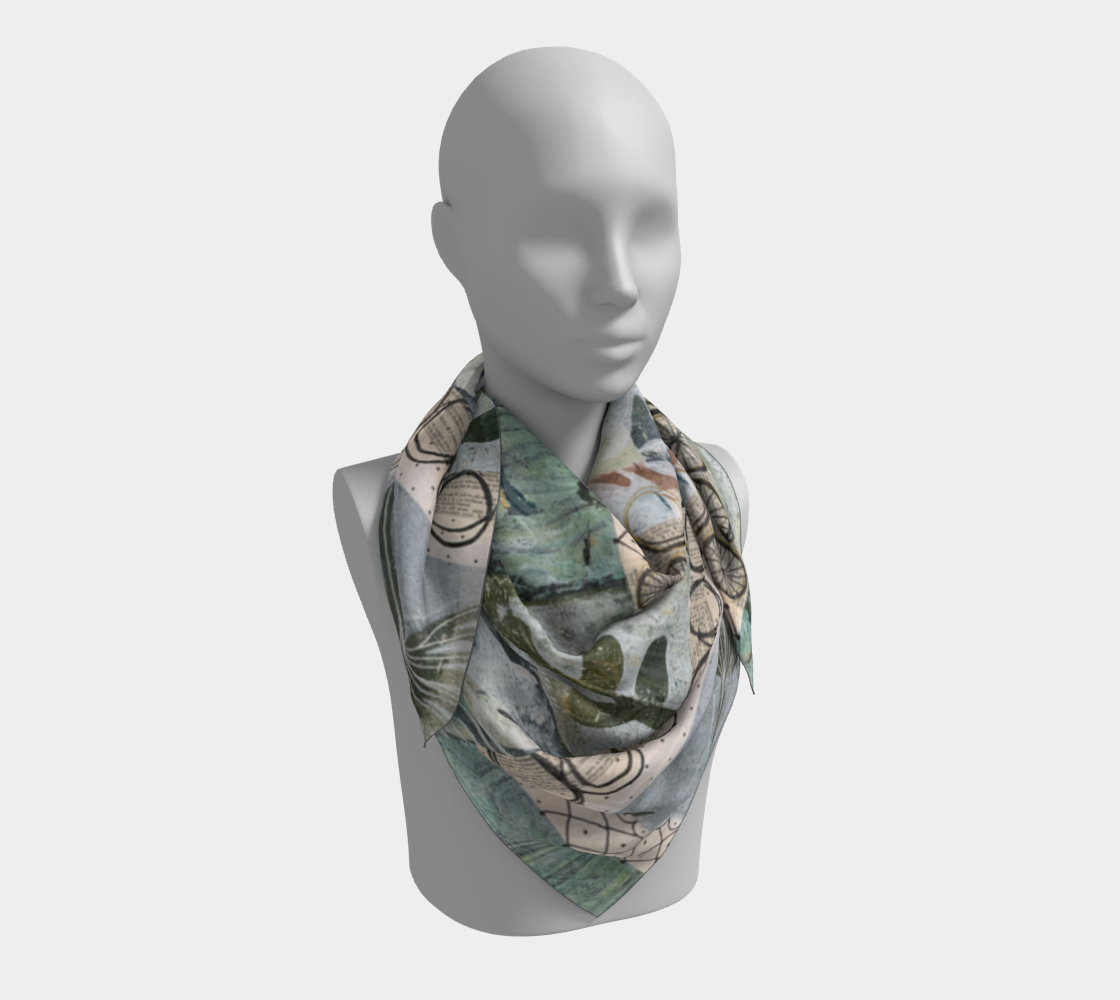 Just Picked - Abstract Collate Art Square Scarf