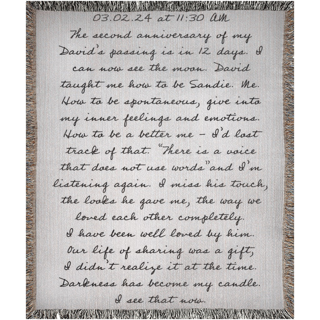 Dear You Personalized Letter Woven Blanket