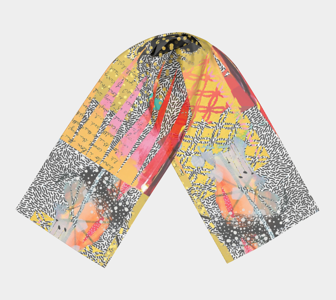 Gold Lattice Long Scarf
