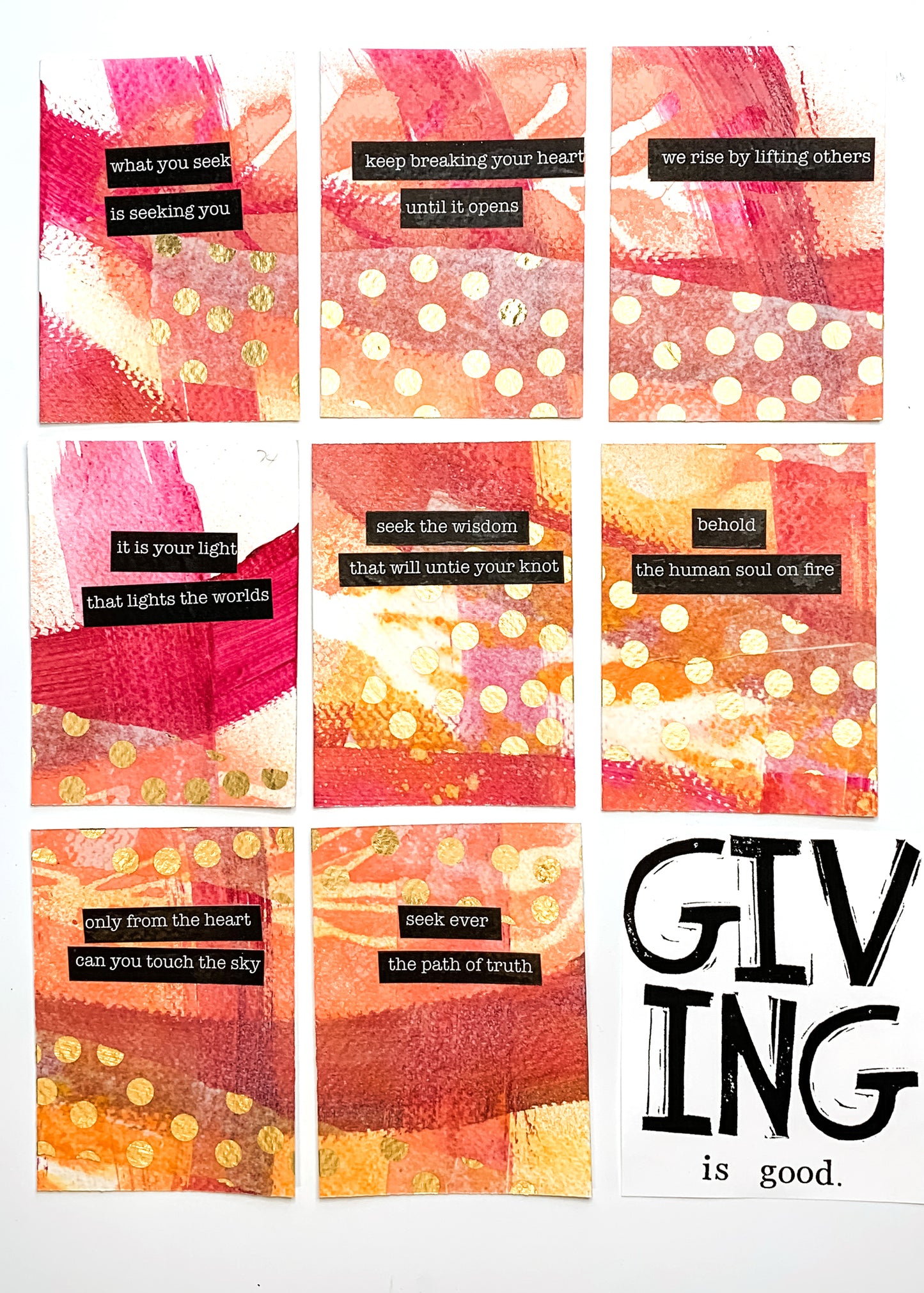 Giving Card #74 Set of 8 Artist Cards
