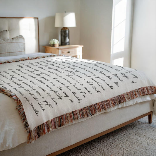 Dear You Personalized Letter Woven Blanket