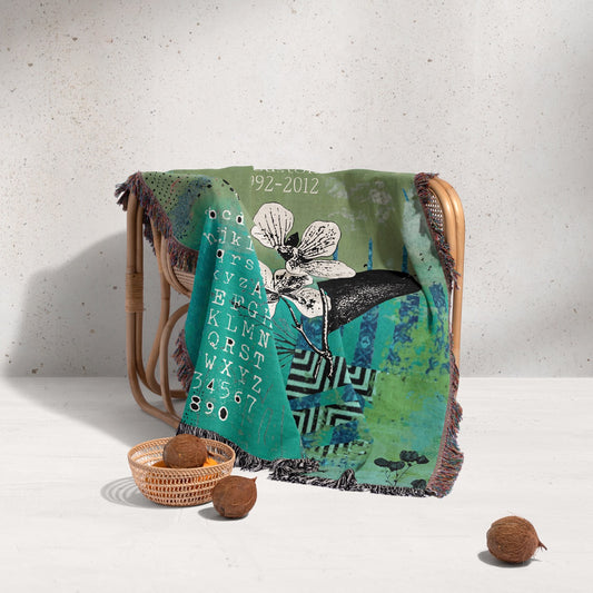 Hummingbird Personalized Memorial Woven Blanket