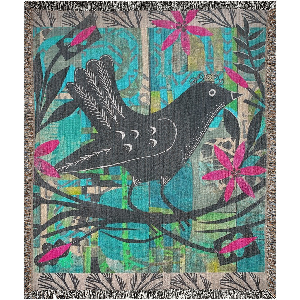 Pretty Bird Home Decor Woven Blanket