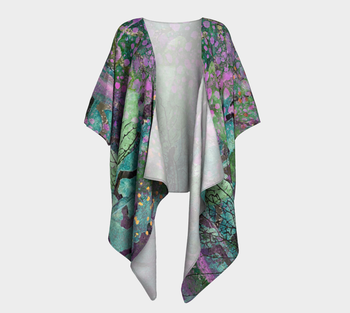 Lilac Dapple Draped Kimono