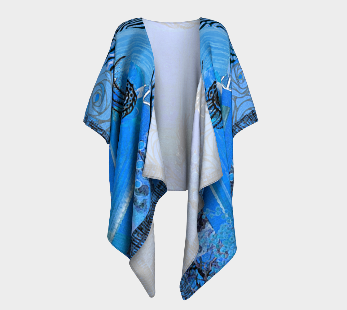 Blue Bayou Draped Kimono