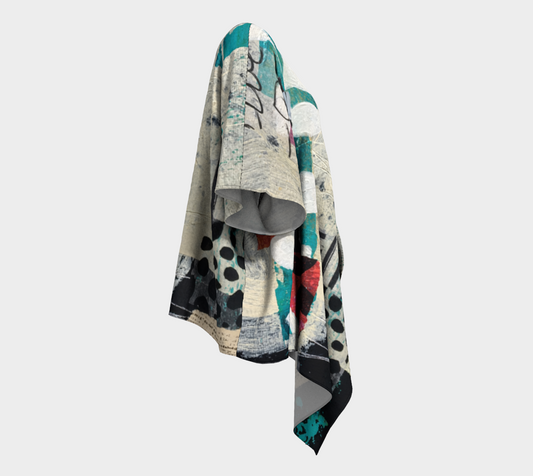 Dear Diary - Nature Inspired Abstract Draped Kimono Shawl