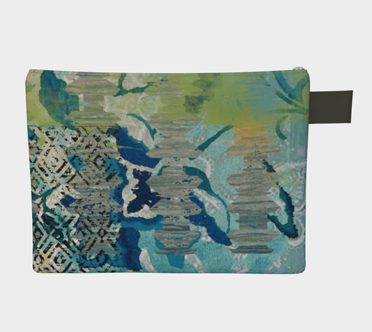 Forest Shade Abstract Art - Lined Zipper Carry-all