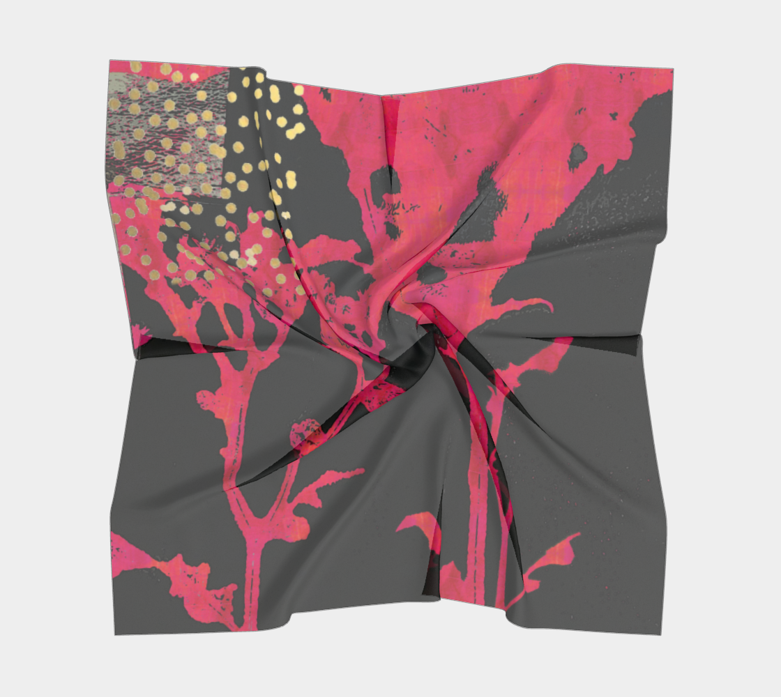 Magenta Wildflower Square Scarf