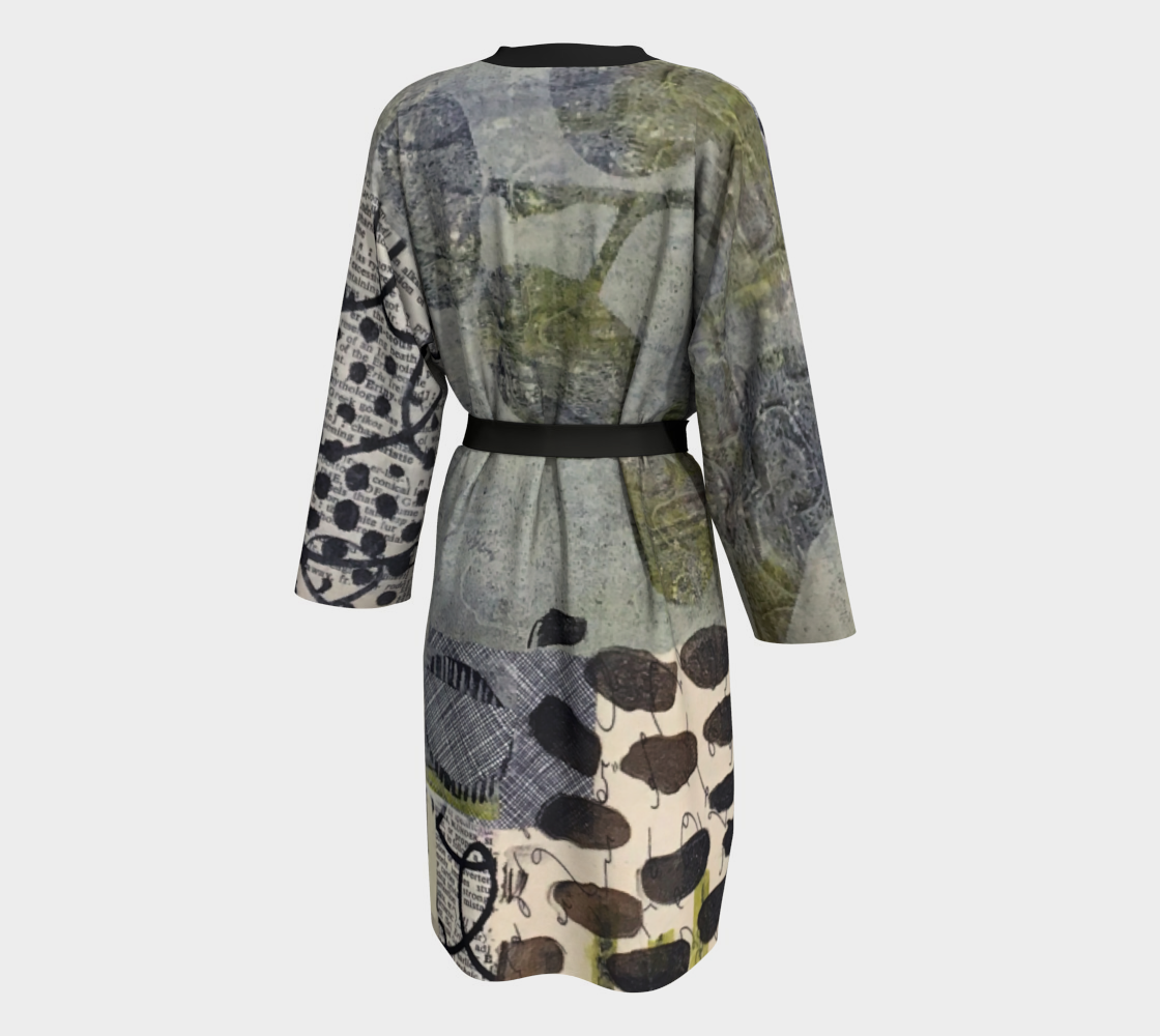 Grey Eucalyptus Peignoir Robe by Sheree Burlington