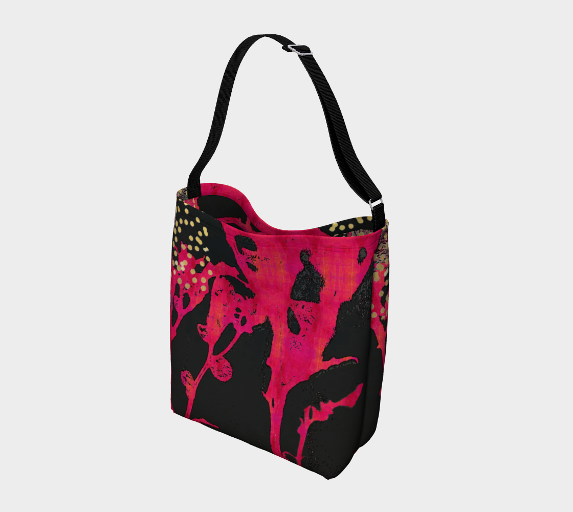Magenta Wildflower Designer Tote Bag by Sheree Burlington