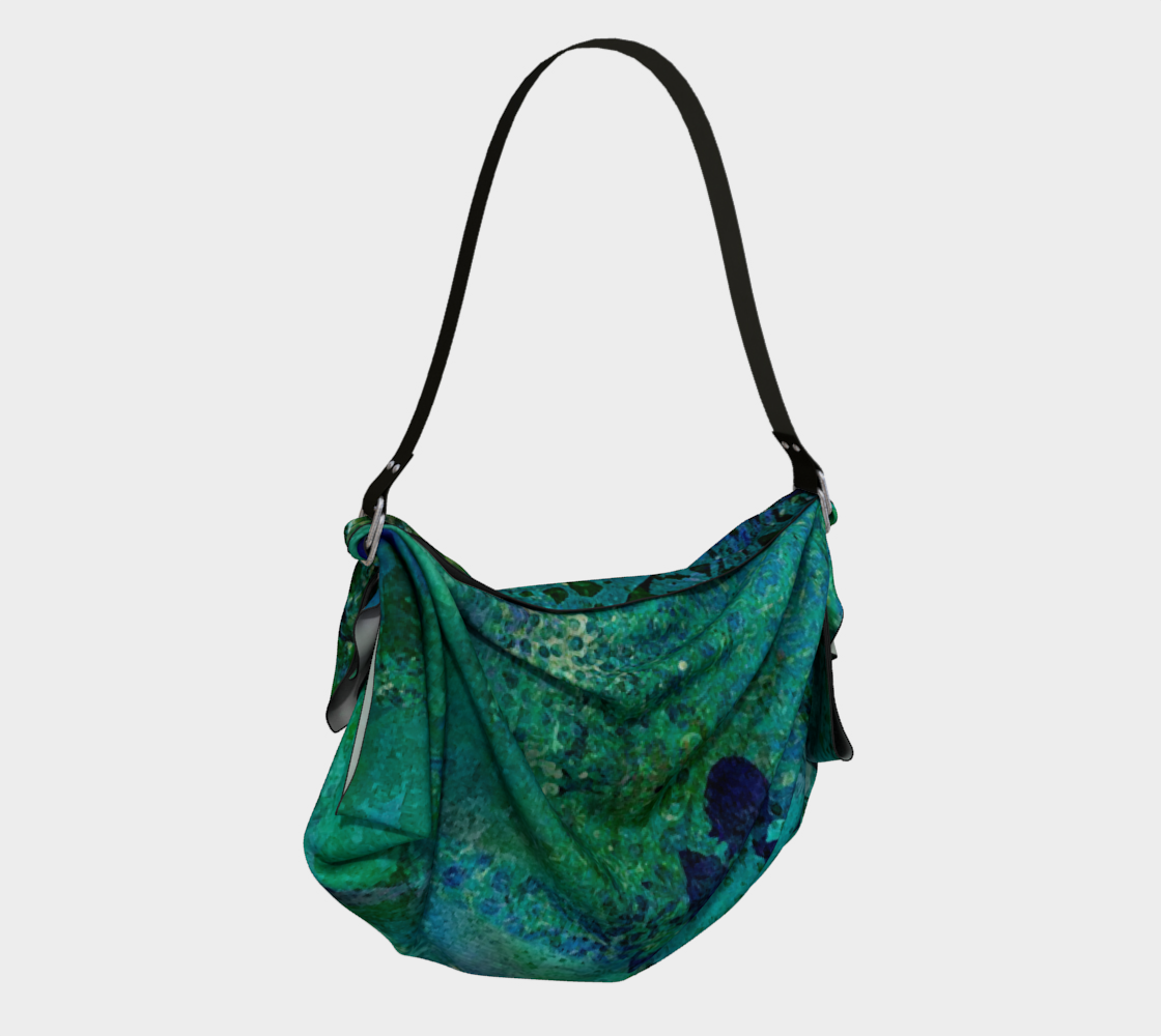 Teal Dissolve Origami Tote Bag by Sheree Burlington