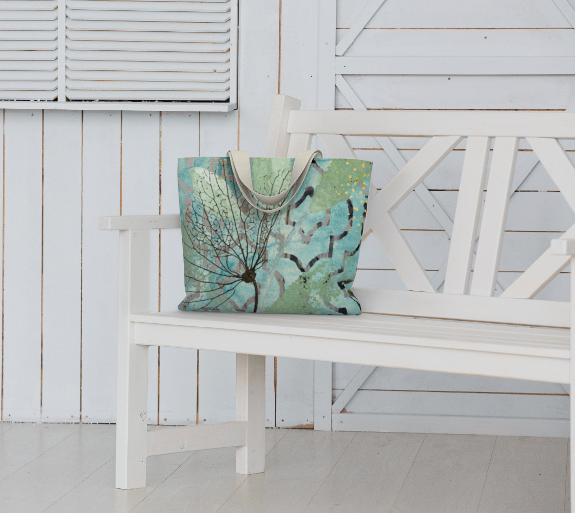 Teal Hydrangea Market Tote Bag by Sheree Burlington