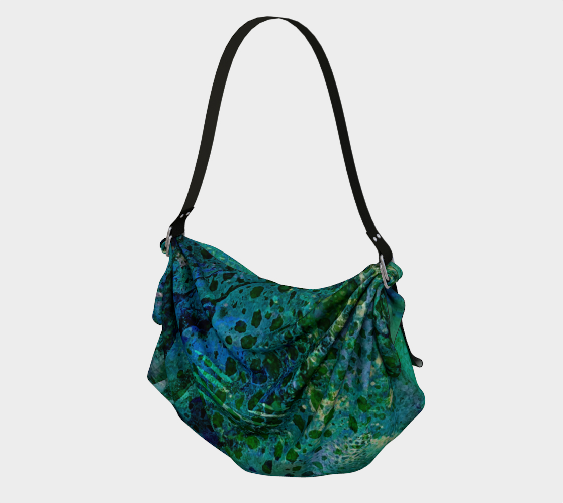 Teal Dissolve Origami Tote Bag by Sheree Burlington