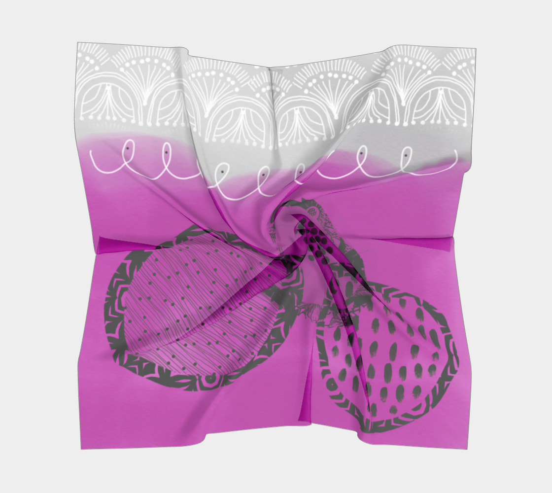 Fuchsia Rings Square Scarf