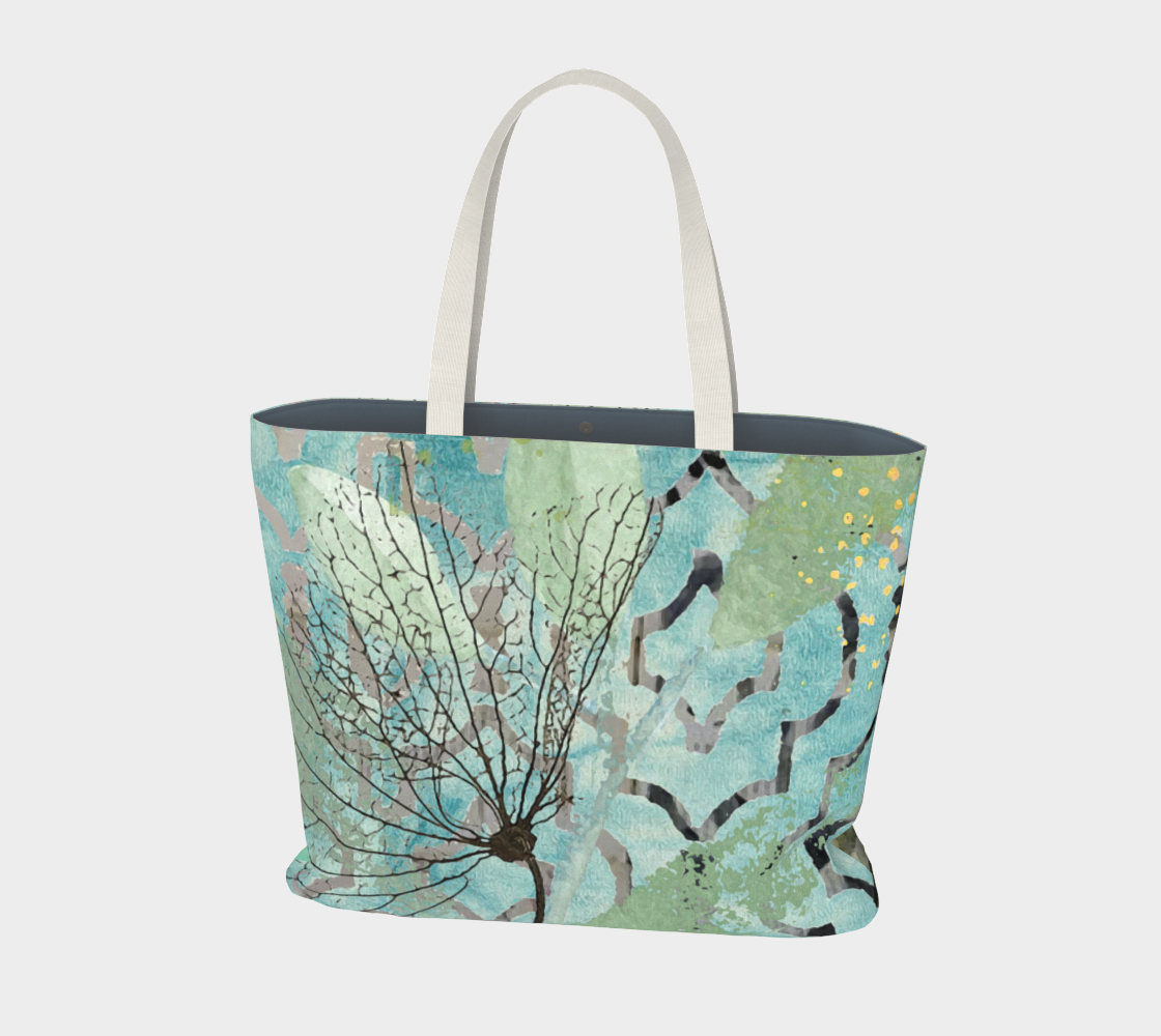Teal Hydrangea Market Tote Bag by Sheree Burlington