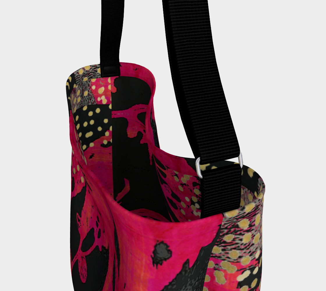 Magenta Wildflower Designer Tote Bag by Sheree Burlington