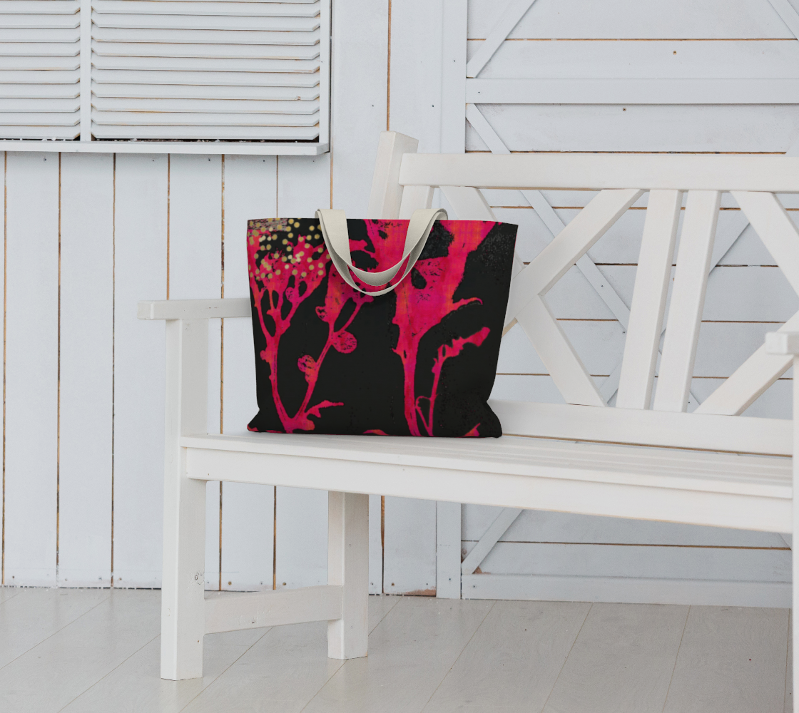 Magenta Wildflower Market Tote Bag by Sheree Burlington