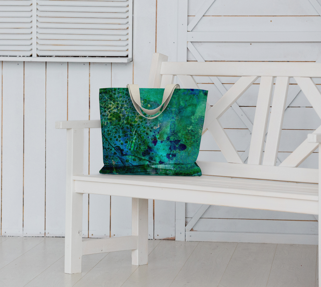 Teal Dissolve Market Tote Bag by Sheree Burlington