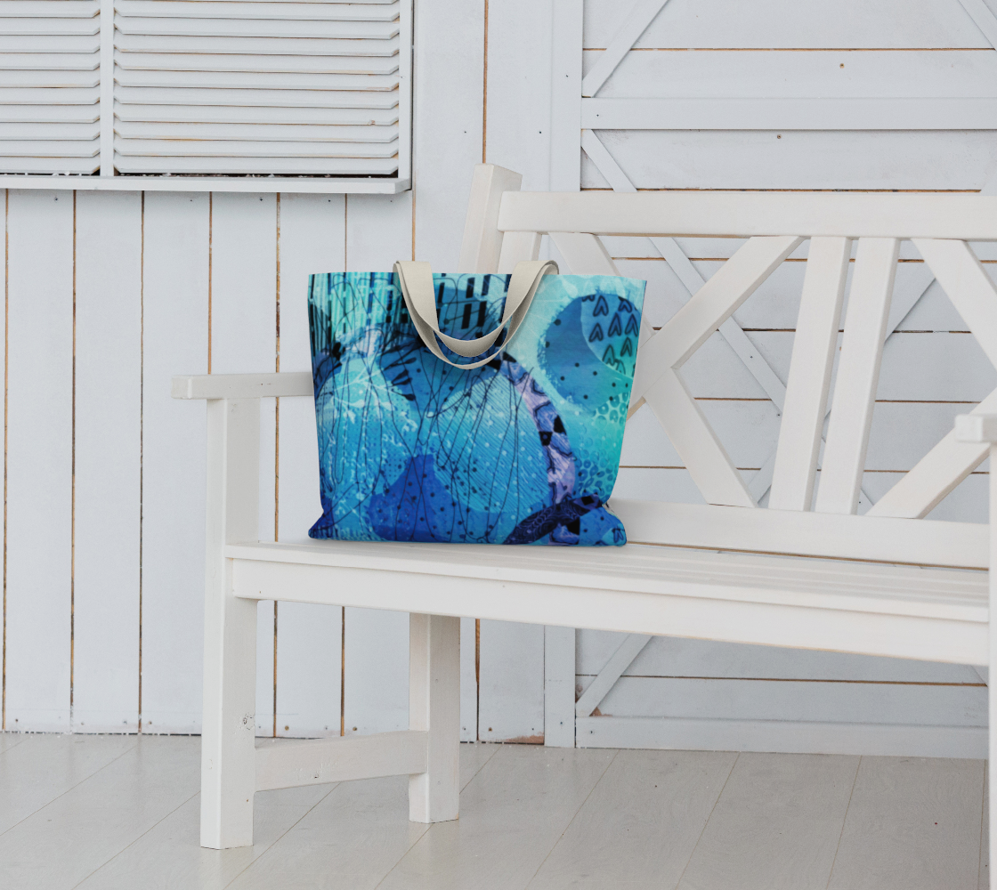 Blue Lagoon Market Tote Bag by Sheree Burlington