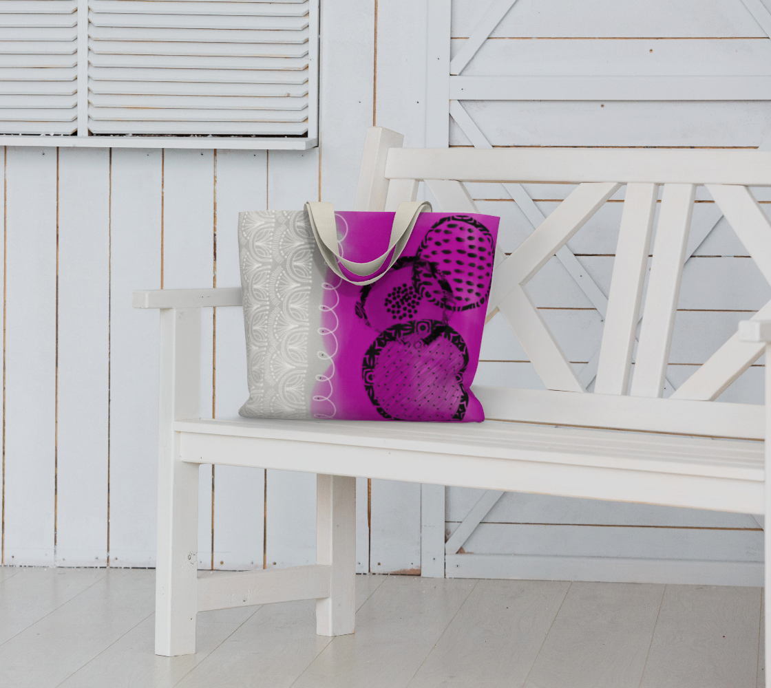 Fuchsia Rings Market Tote Bag by Sheree Burlington