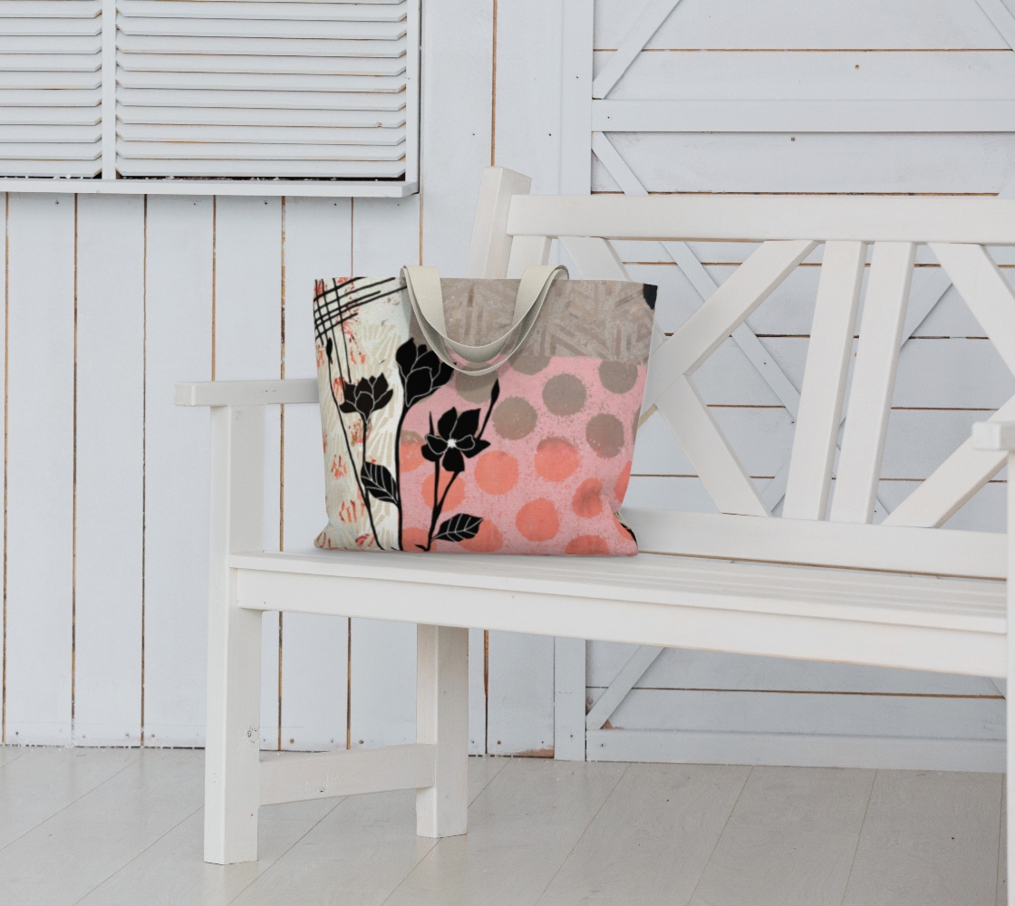 Fleur Dot Market Tote Bag by Sheree Burlington
