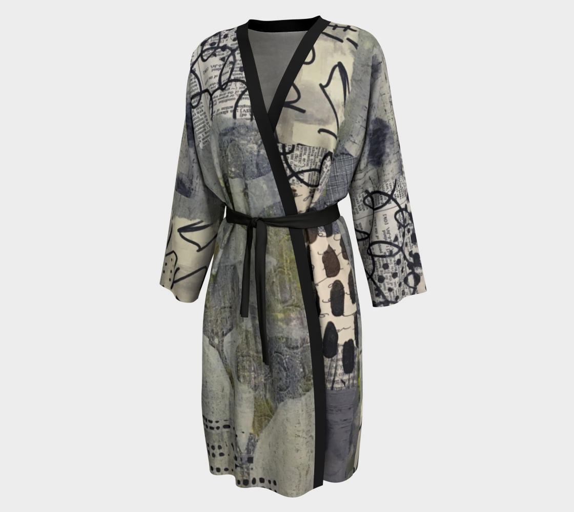 Grey Eucalyptus Peignoir Robe by Sheree Burlington