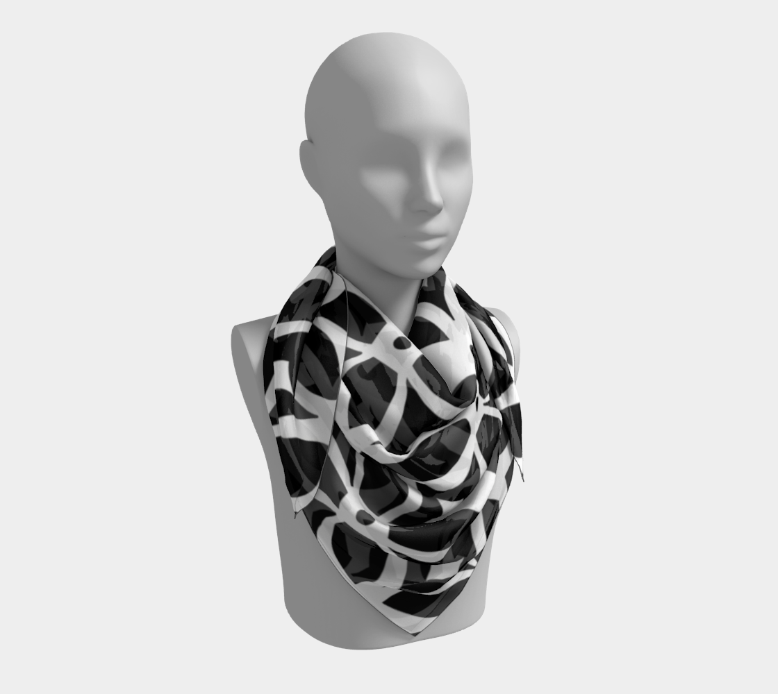 Configuration - Geometric Abstract Art Square Scarf