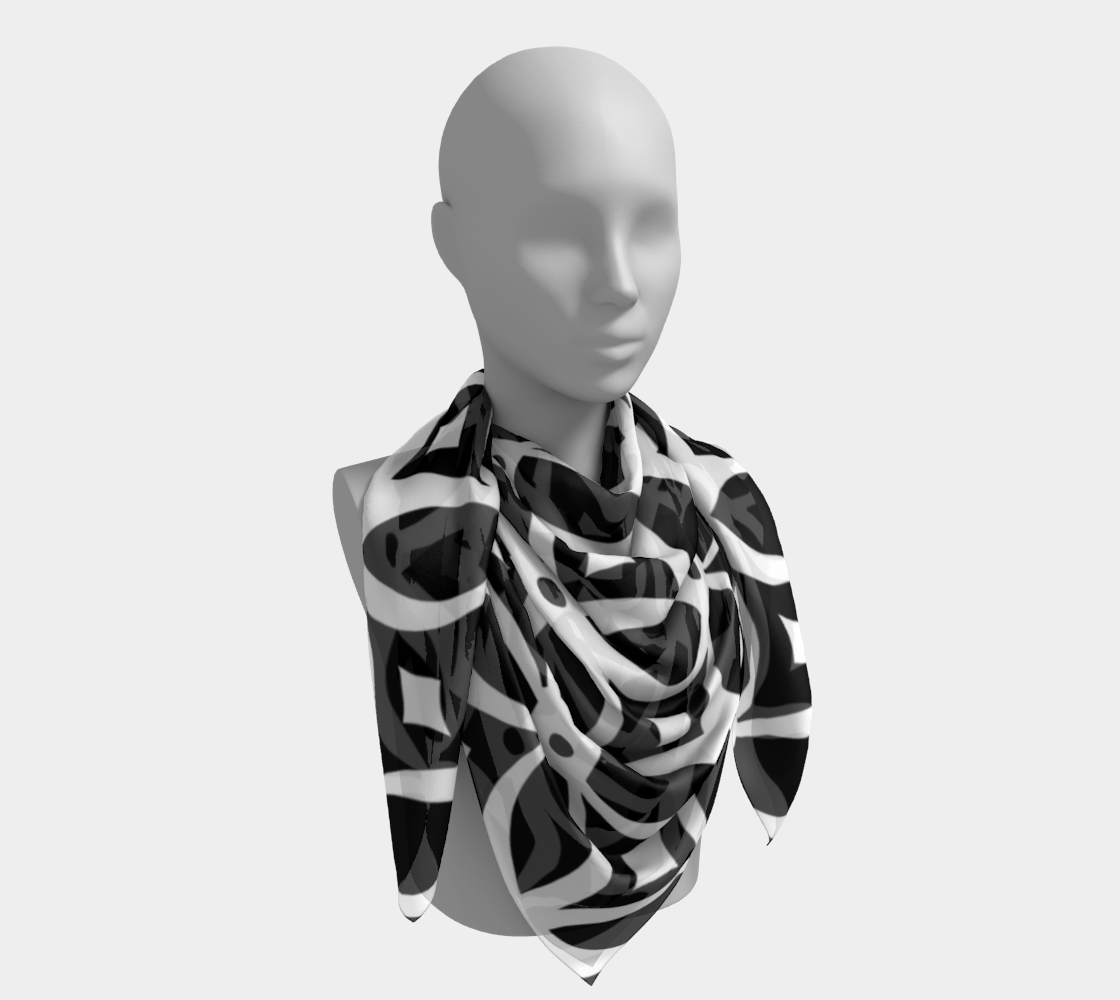 Configuration - Geometric Abstract Art Square Scarf