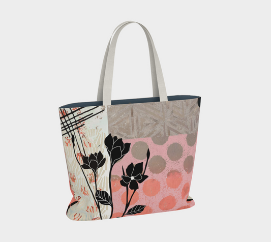 Fleur Dot Market Tote Bag by Sheree Burlington