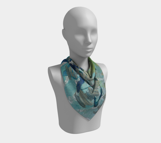 Forest Shade - Abstract Art Square Scarf