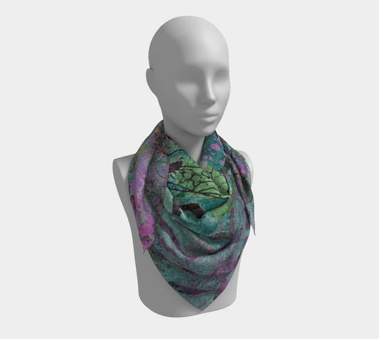 Lilac Dapple - Abstract Art Square Scarf