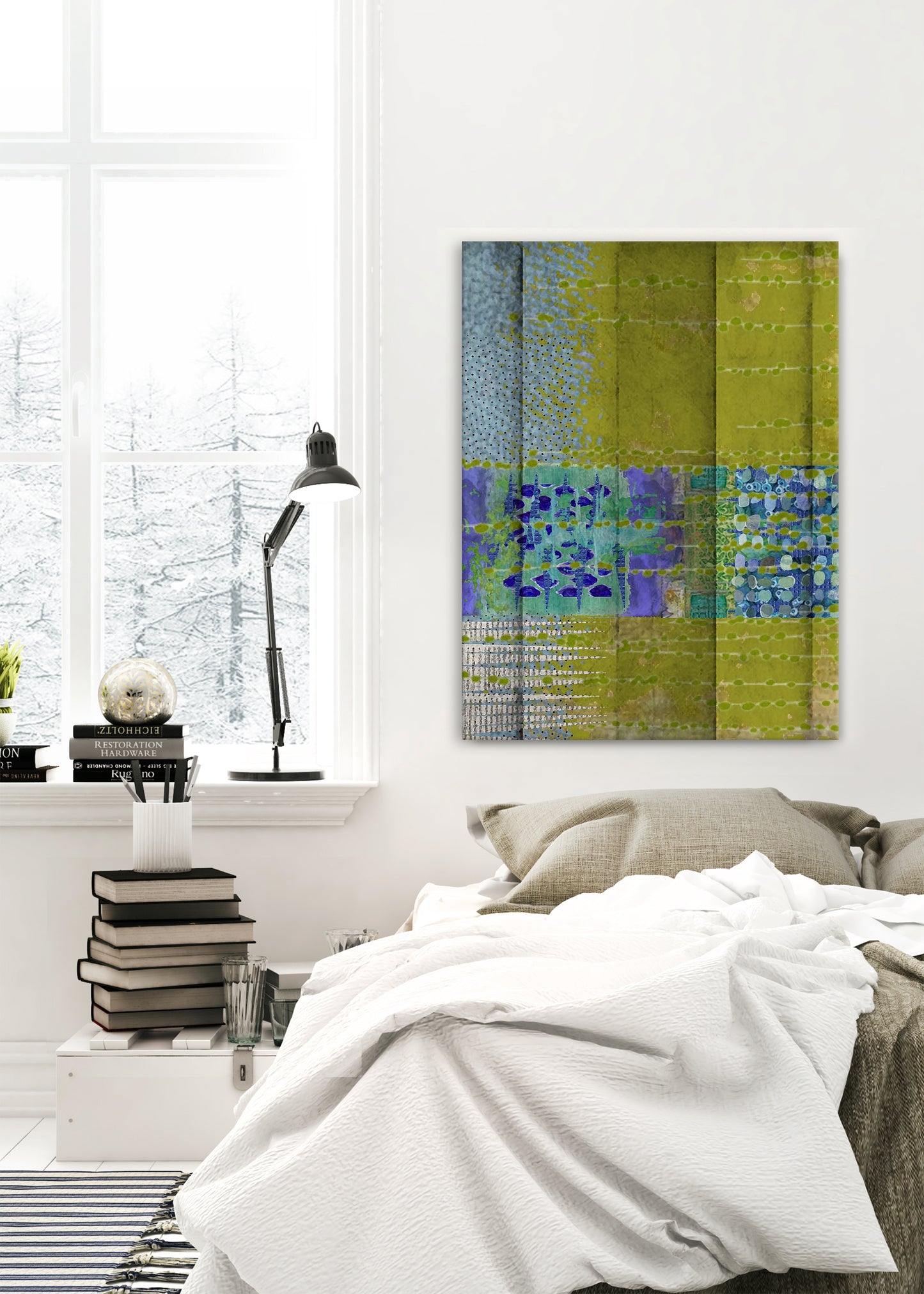 Olive Abstract Art by Sheree Burlington