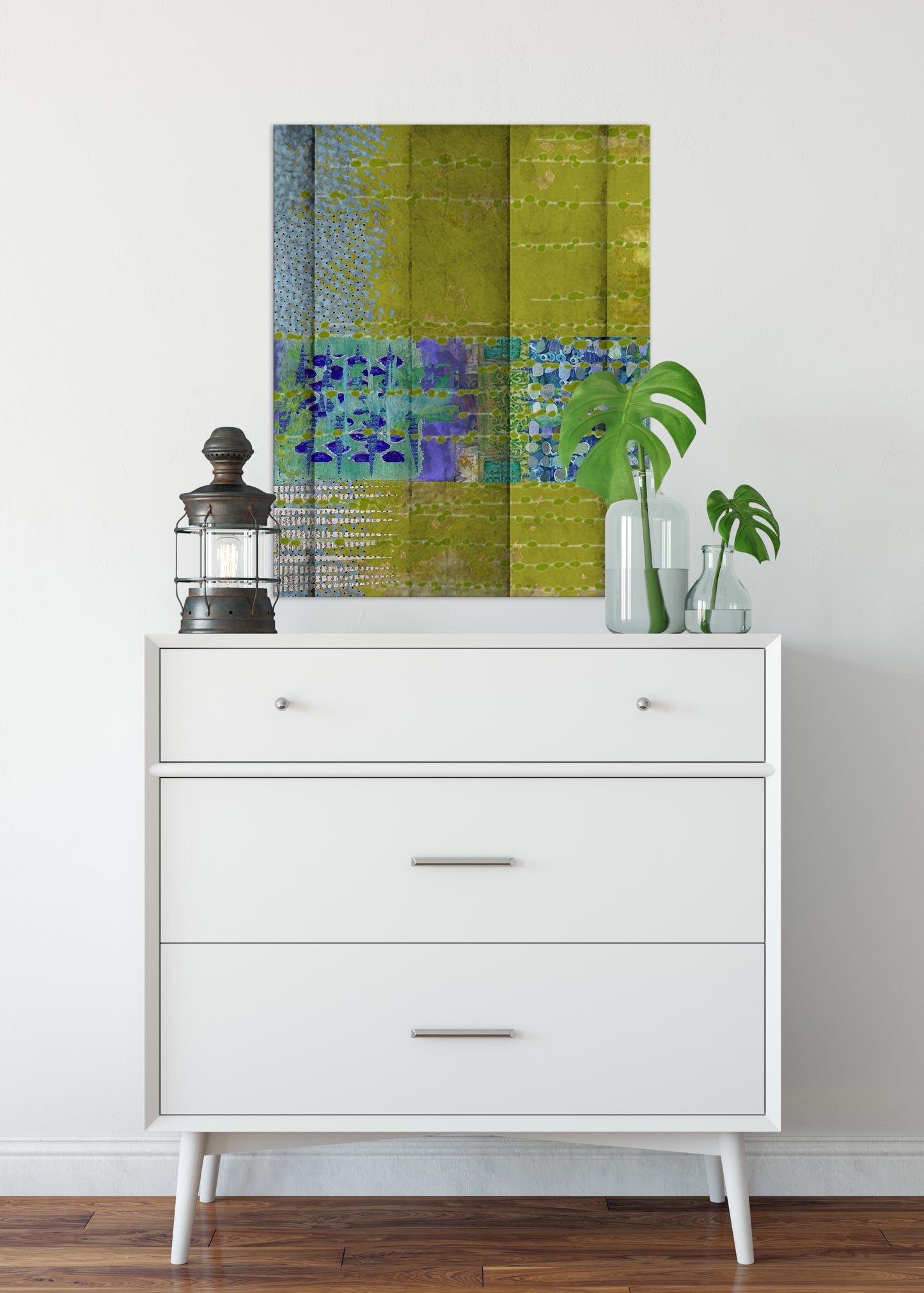 Olive Abstract Art by Sheree Burlington