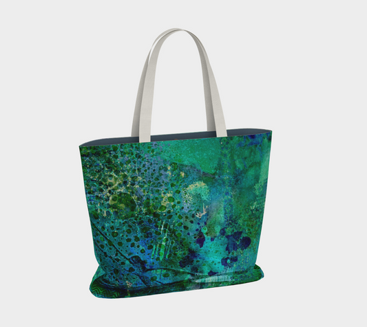 Teal Dissolve Market Tote Bag by Sheree Burlington