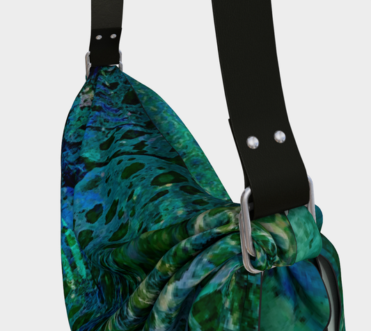 Teal Dissolve Origami Tote Bag by Sheree Burlington