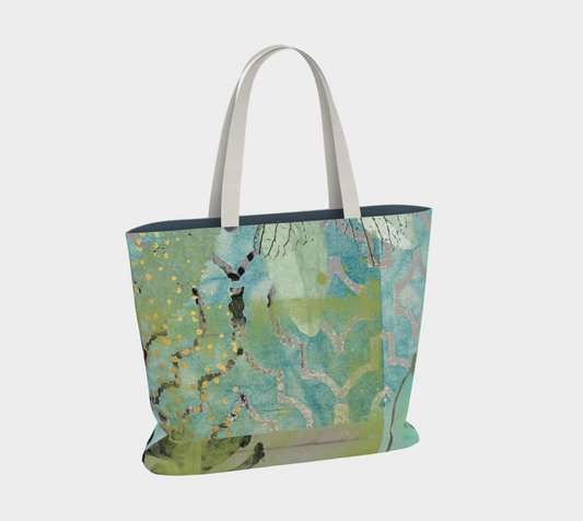 Teal Hydrangea Market Tote Bag by Sheree Burlington