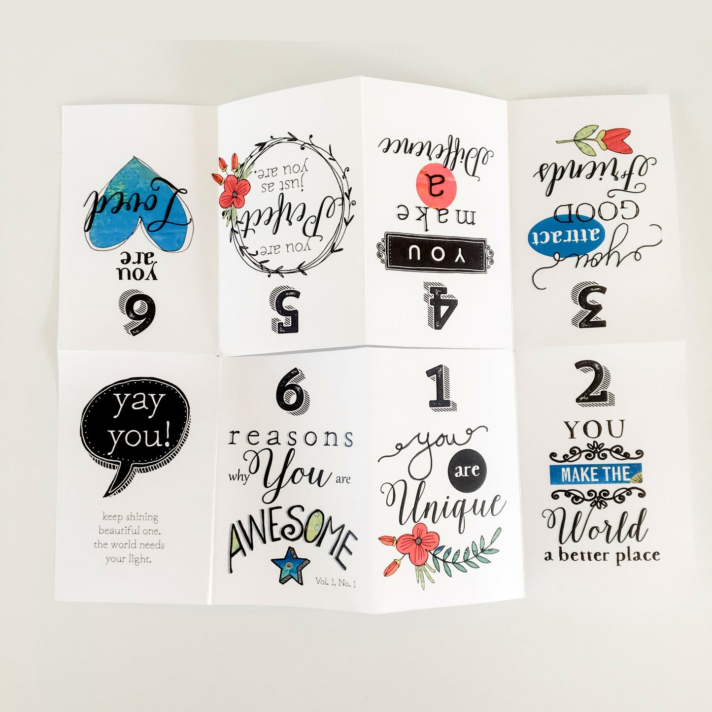 Printable Kindness Card Zine Art