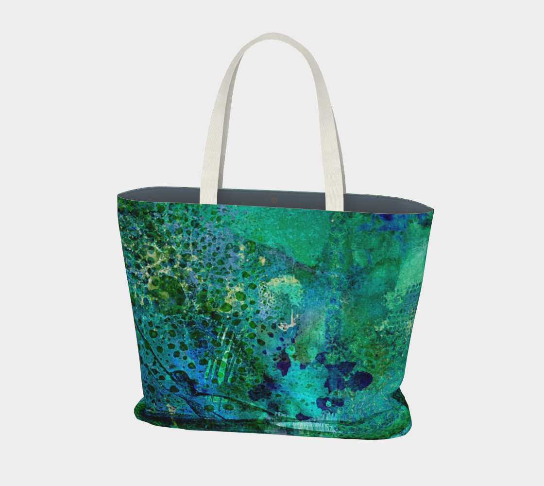 Teal Dissolve Market Tote Bag by Sheree Burlington