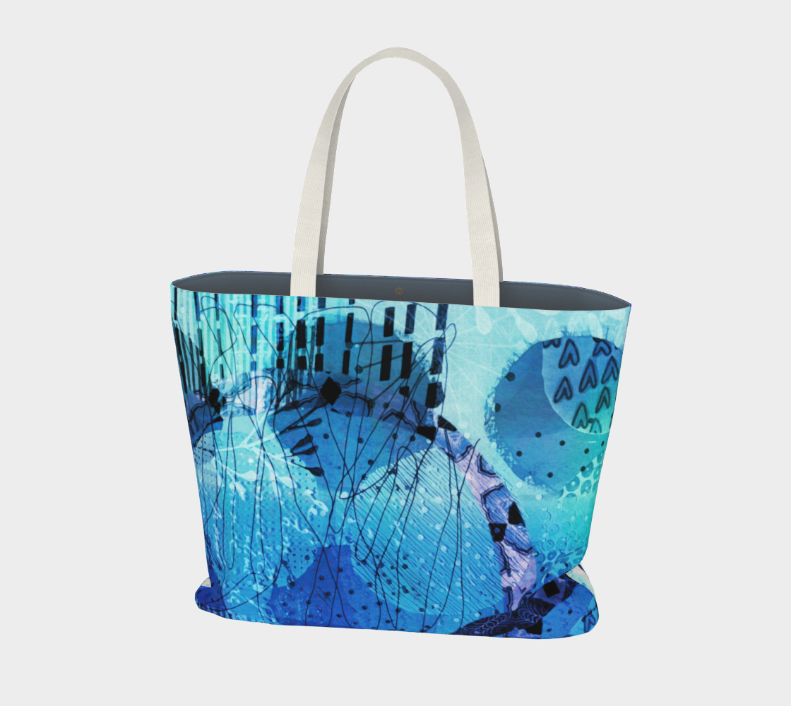 Blue Lagoon Market Tote Bag by Sheree Burlington