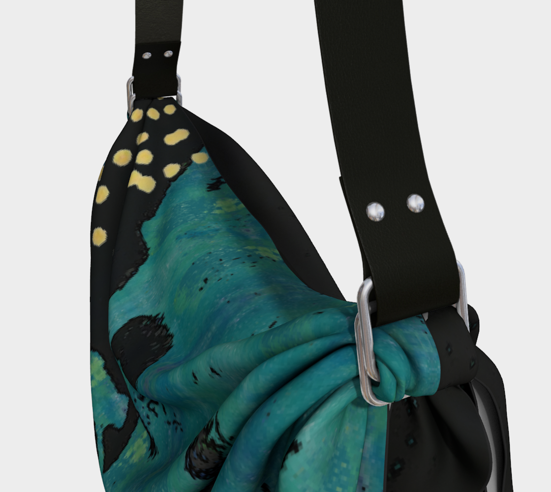Teal Wildflower Origami Tote Bag by Sheree Burlington