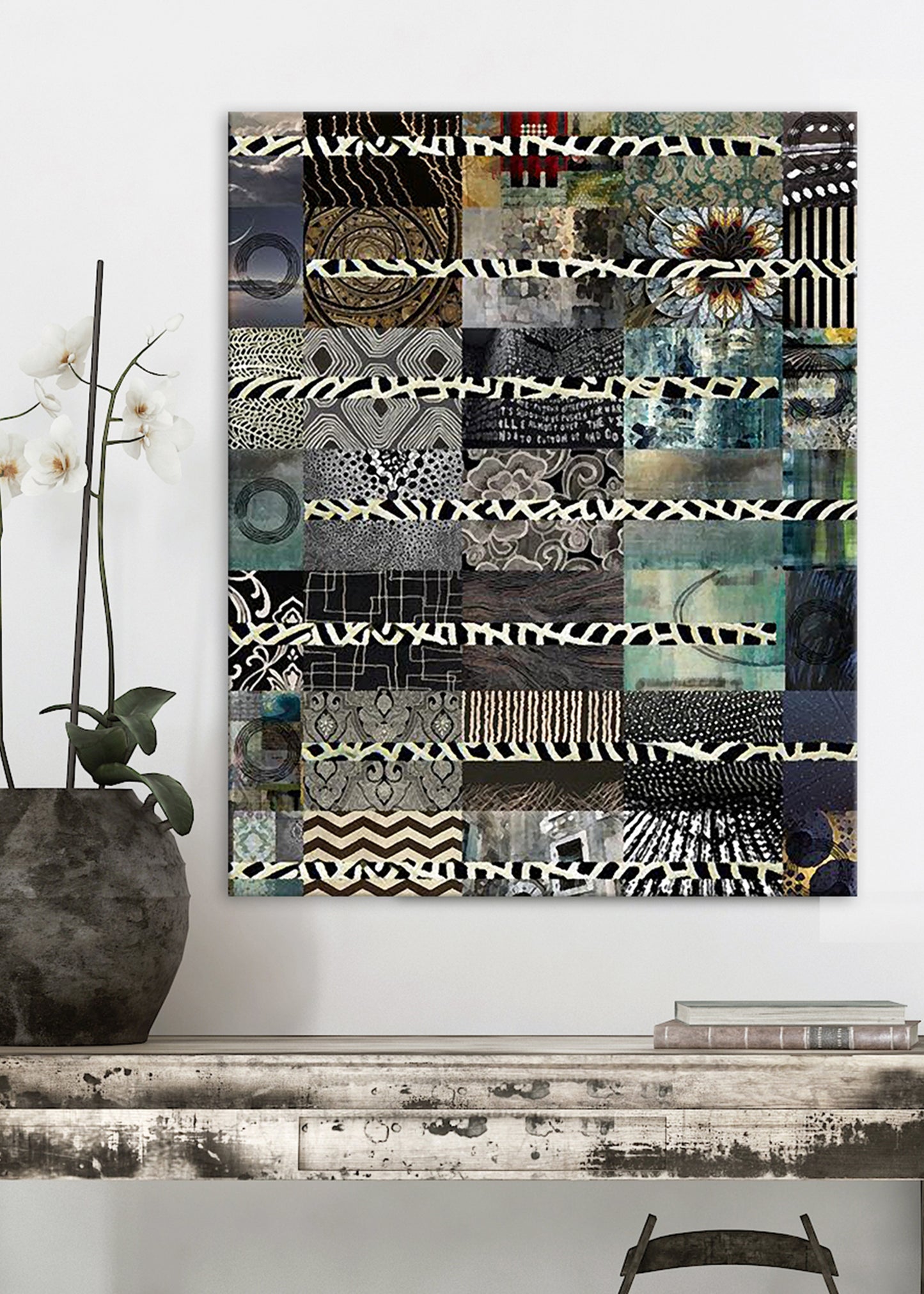 Black Quilt Abstract Art by Sheree Burlington