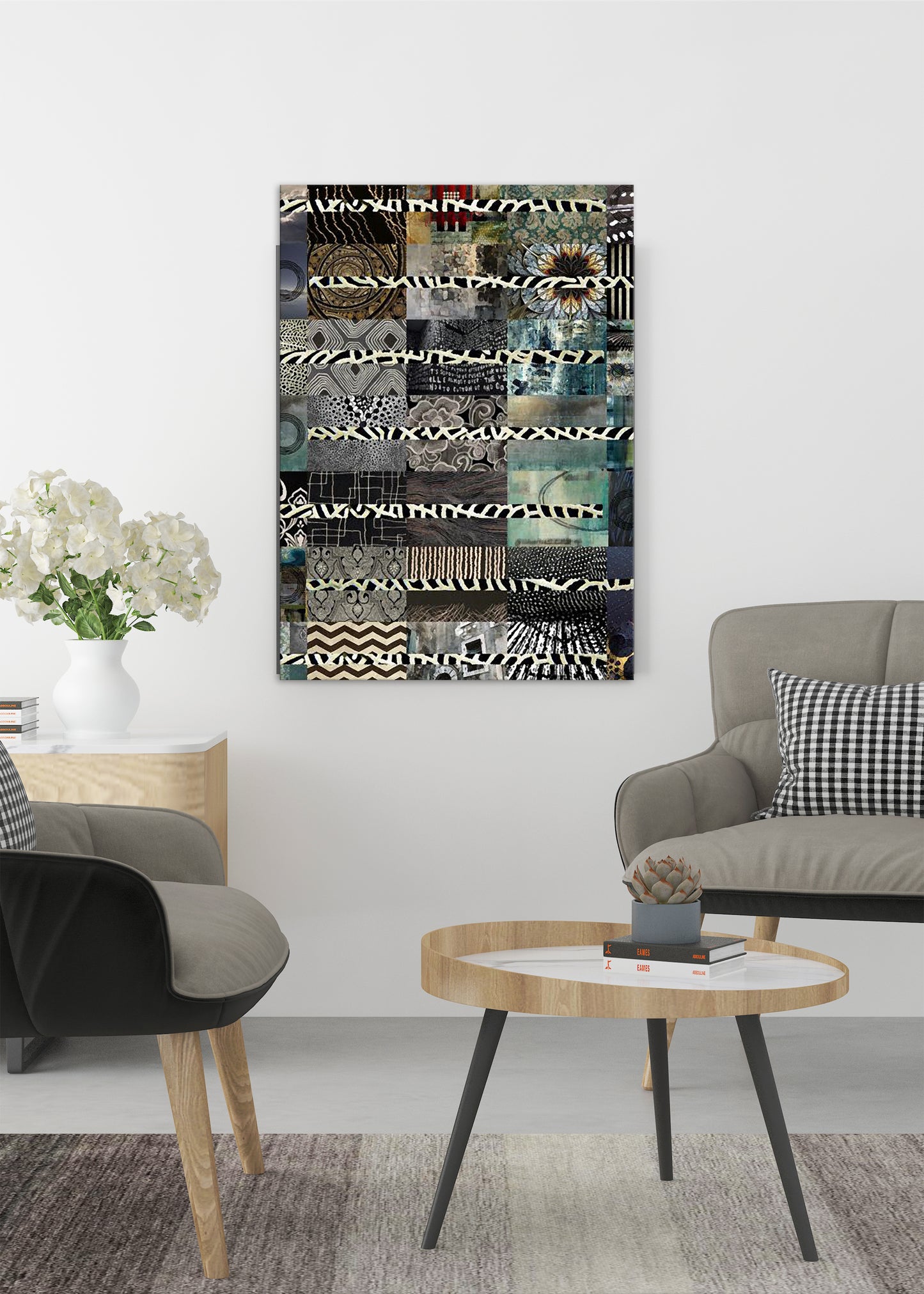 Black Quilt Abstract Art by Sheree Burlington