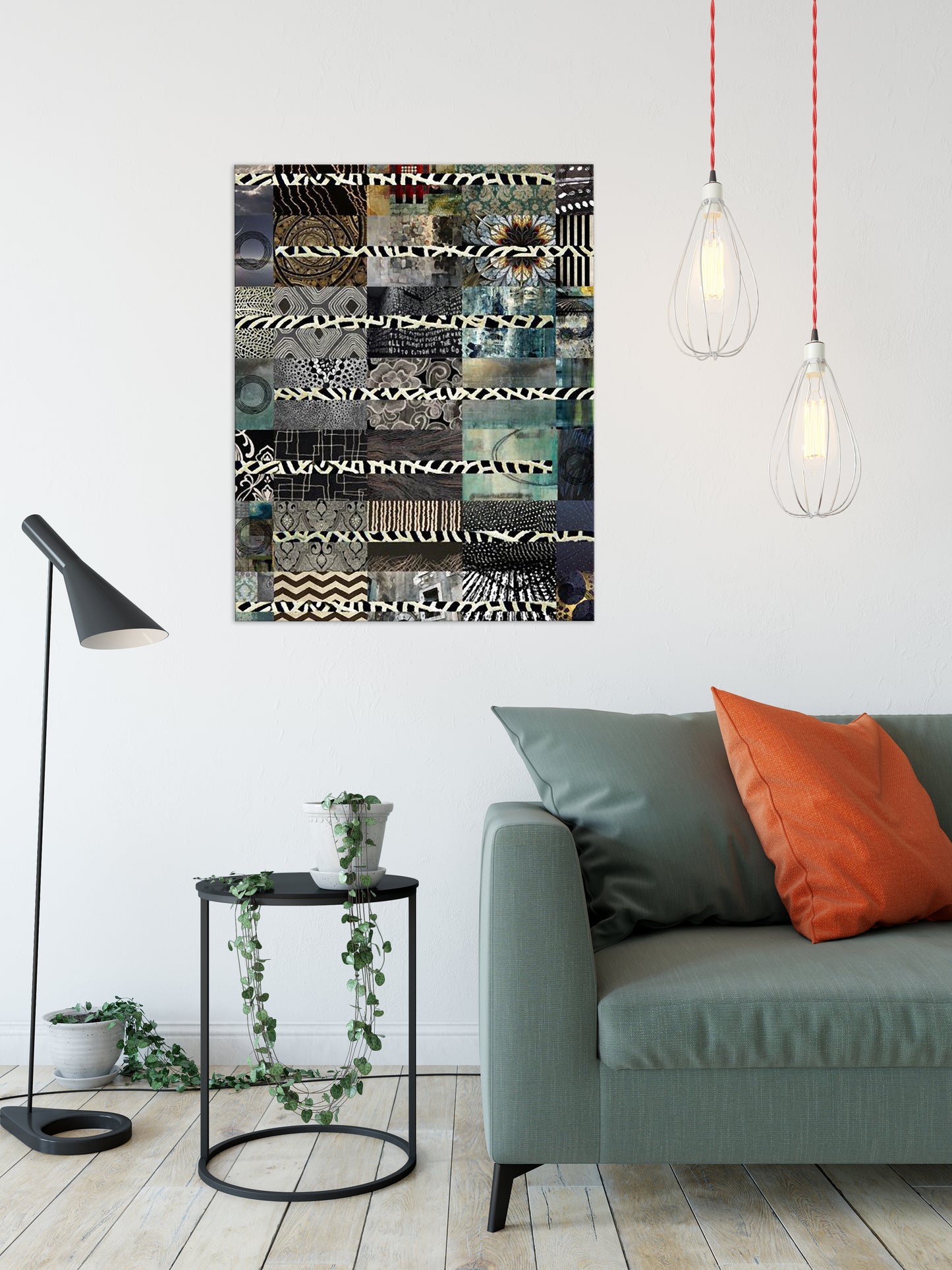 Black Quilt Abstract Art by Sheree Burlington