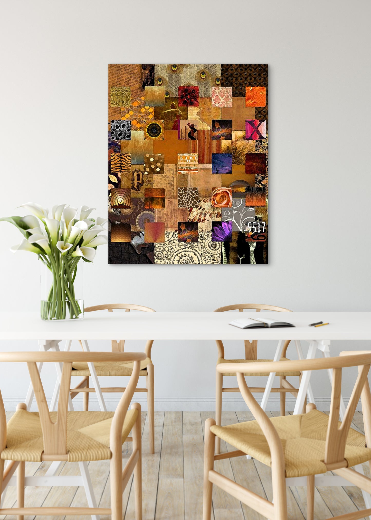 Bronze Squares Abstract Art by Sheree Burlington