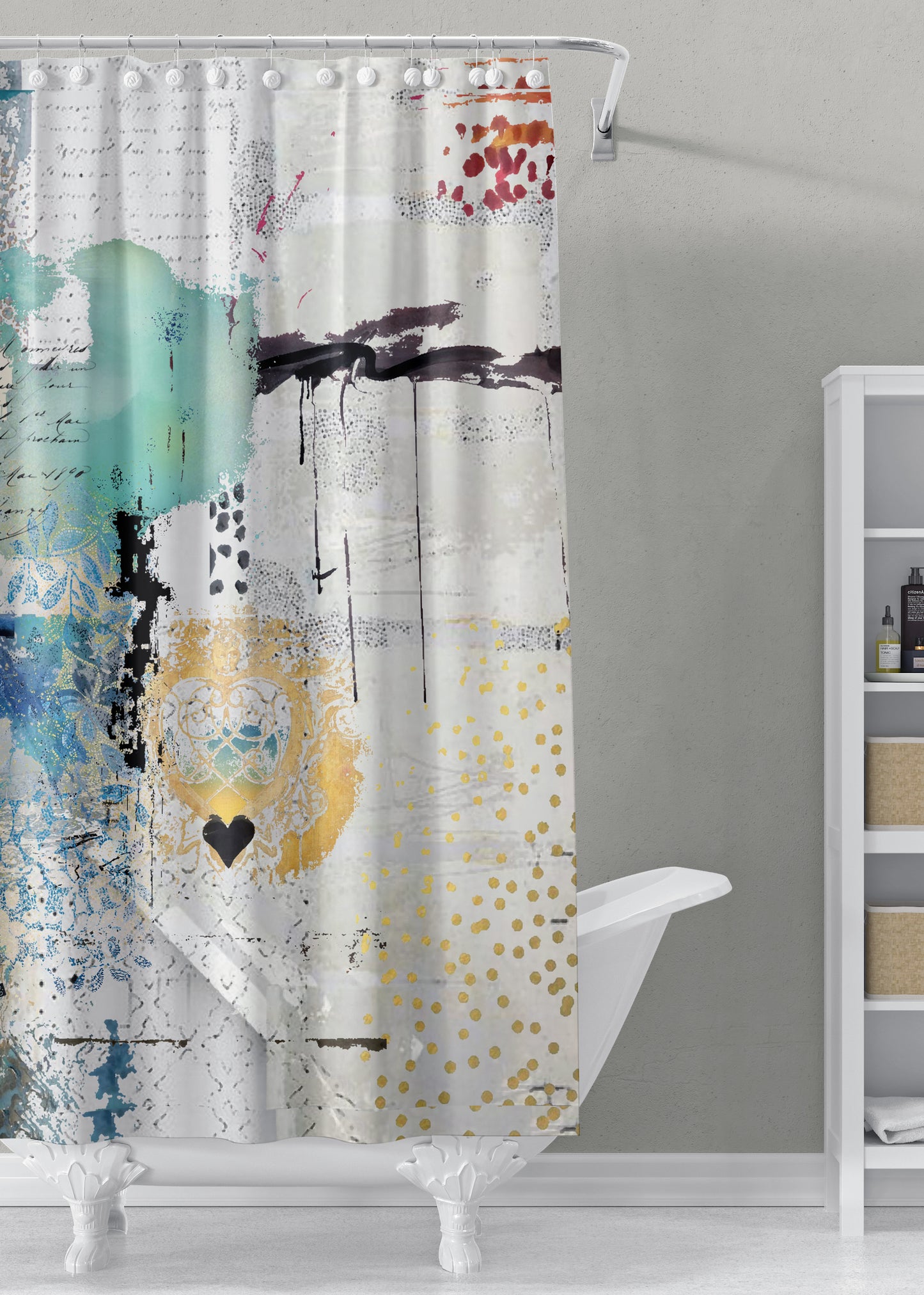 Cloudless Designer Shower Curtain by Sheree Burlington