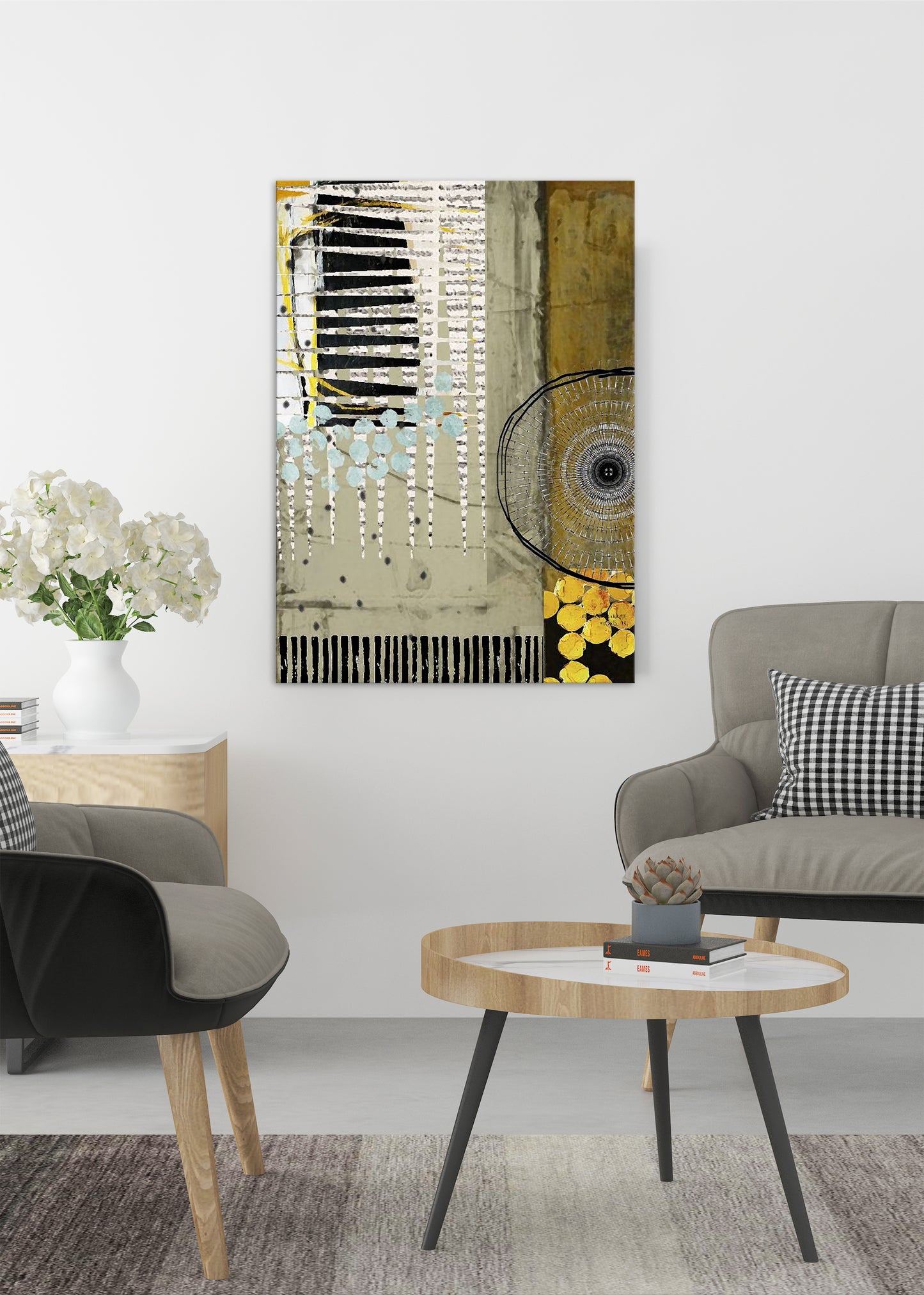 Coins Abstract Art by Sheree Burlington