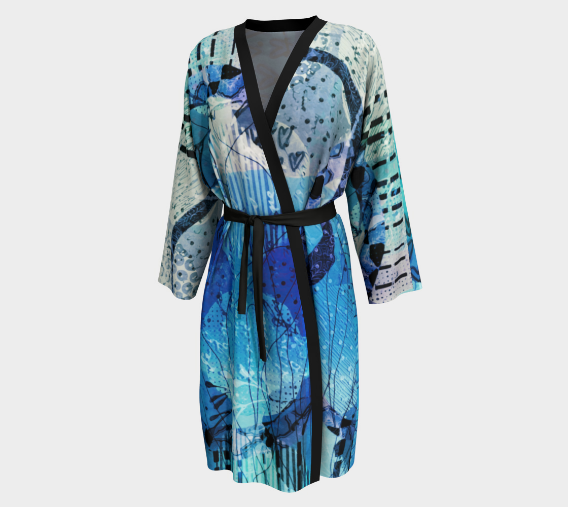 Blue Lagoon Designer peignoir Robe by Sheree Burlington
