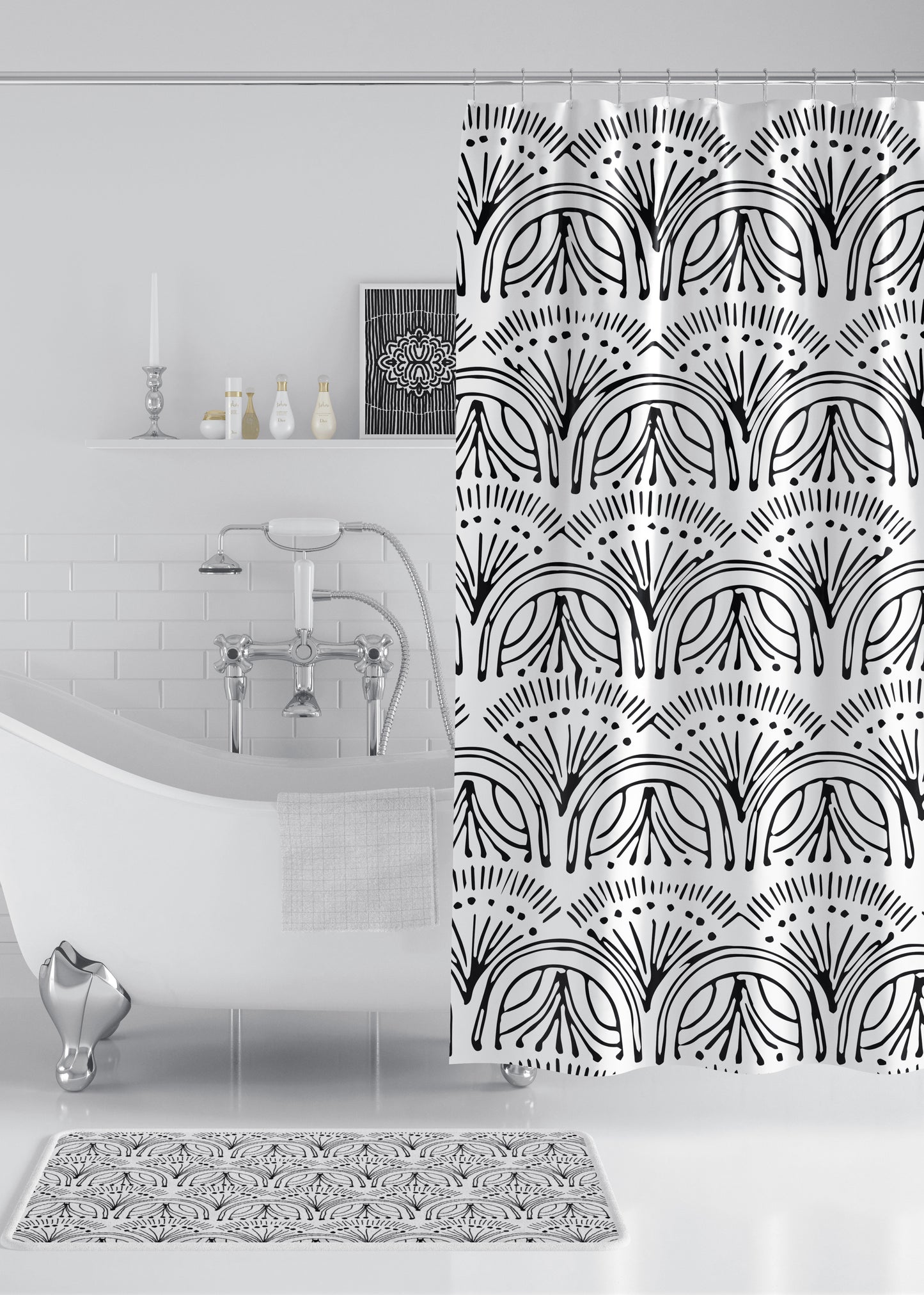 Fan Designer Shower Curtain