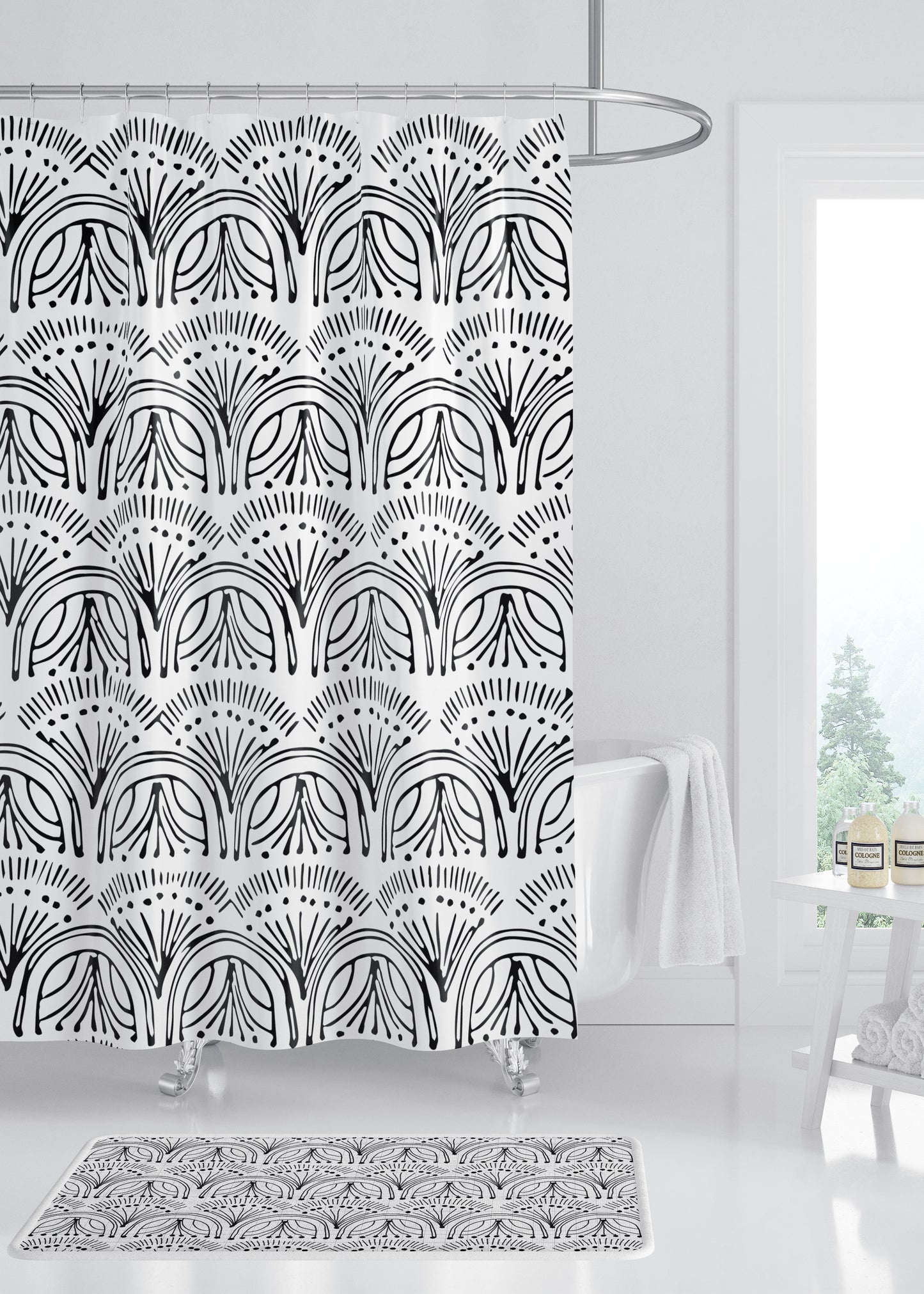 Fan Designer Shower Curtain